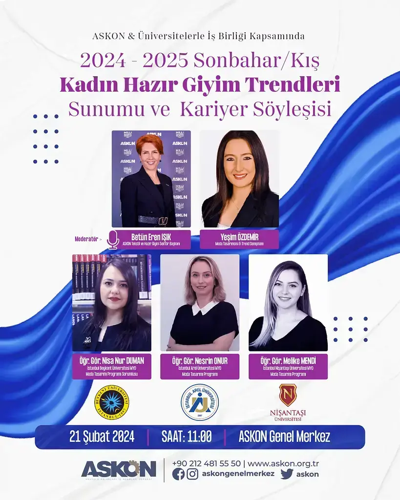 Kadın hazır giyim trendleri sunumu duyuru görseli
