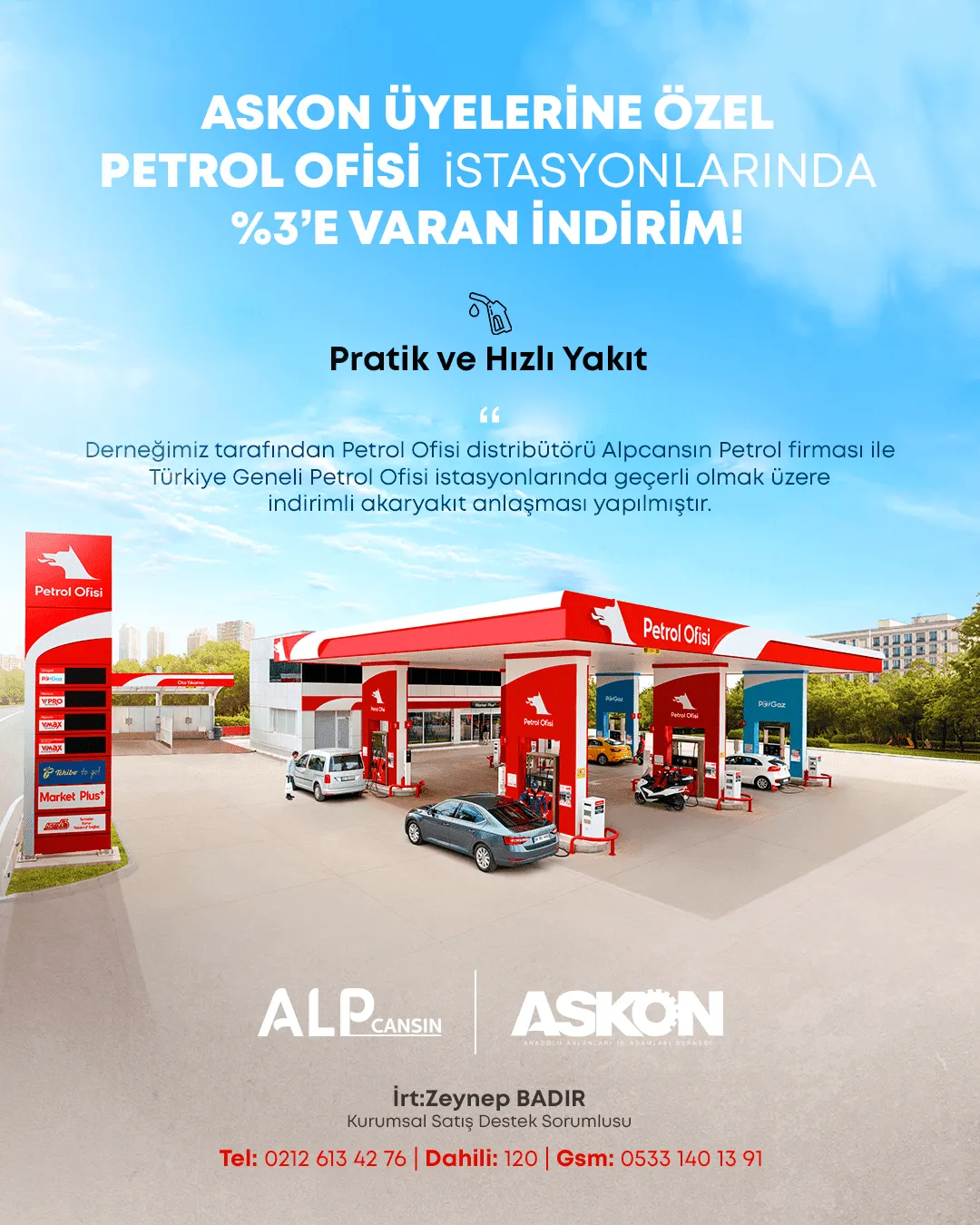 ASKON Üyelerine Petrol Ofisi İstasyonlarında %3 İndirim!